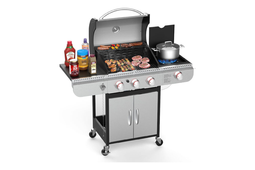 Electactic Propane Gas Grill: Modern outdoor cooking appliance featuring stainless steel design, multiple burners, and sleek features for grilling enthusiasts. Best propane grills