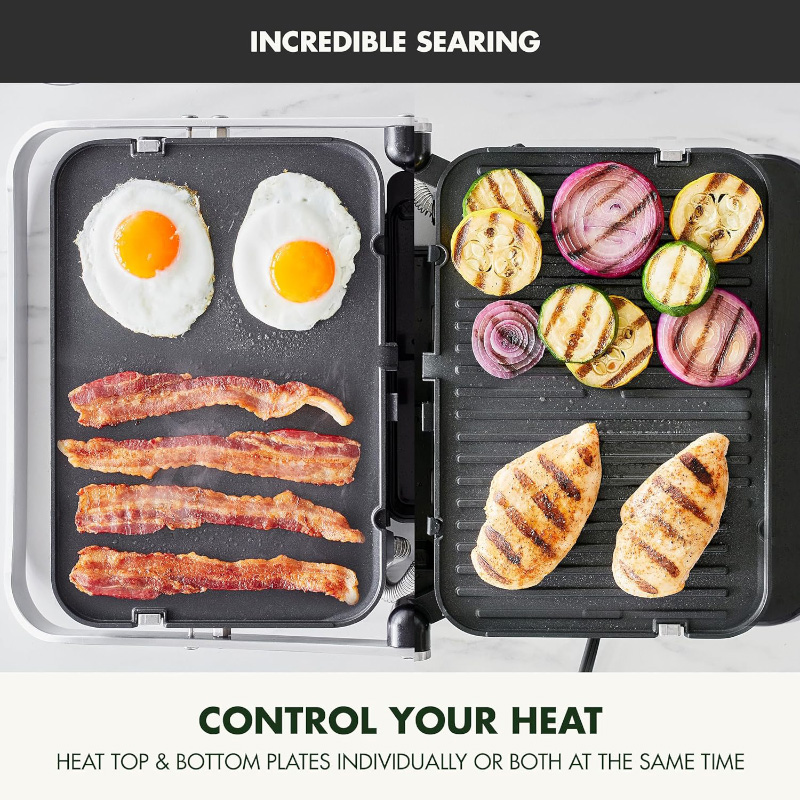GreenPan 6-in-1 Multifunction Contact Grill with Adjustable Heat Control for Versatile Cooking Options