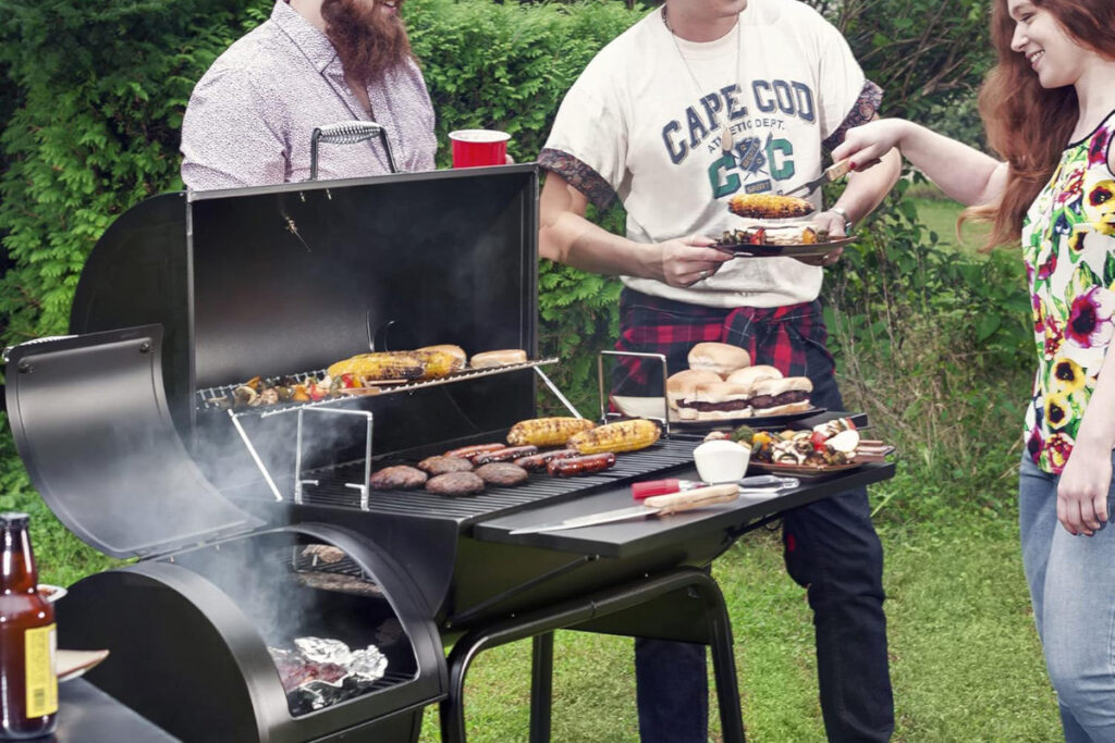 Royal Gourmet CC1830S Charcoal Grill showcasing its sleek design and outdoor cooking features, perfect for barbecues and grilling enthusiasts.