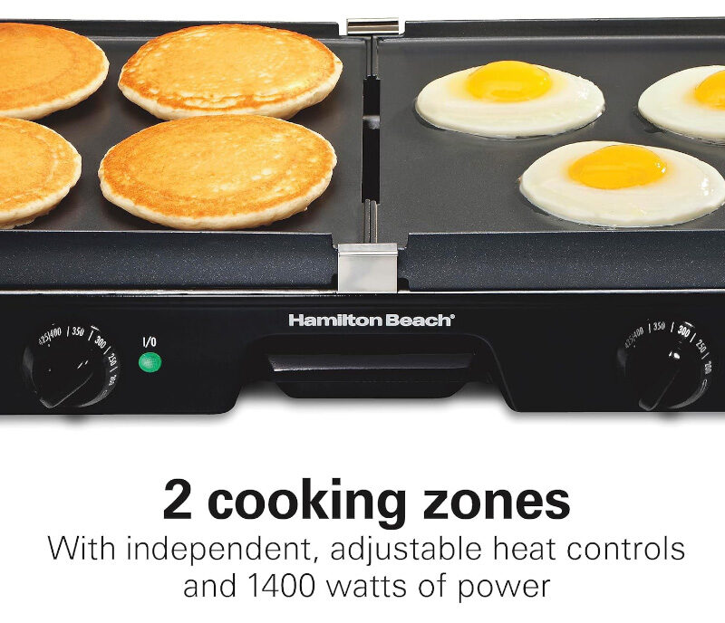 Best Hamilton Beach 3-in-1 Electric Grill and Griddle cooking zone showcasing versatile cooking options for grilling, griddling, and cooking a variety of foods.