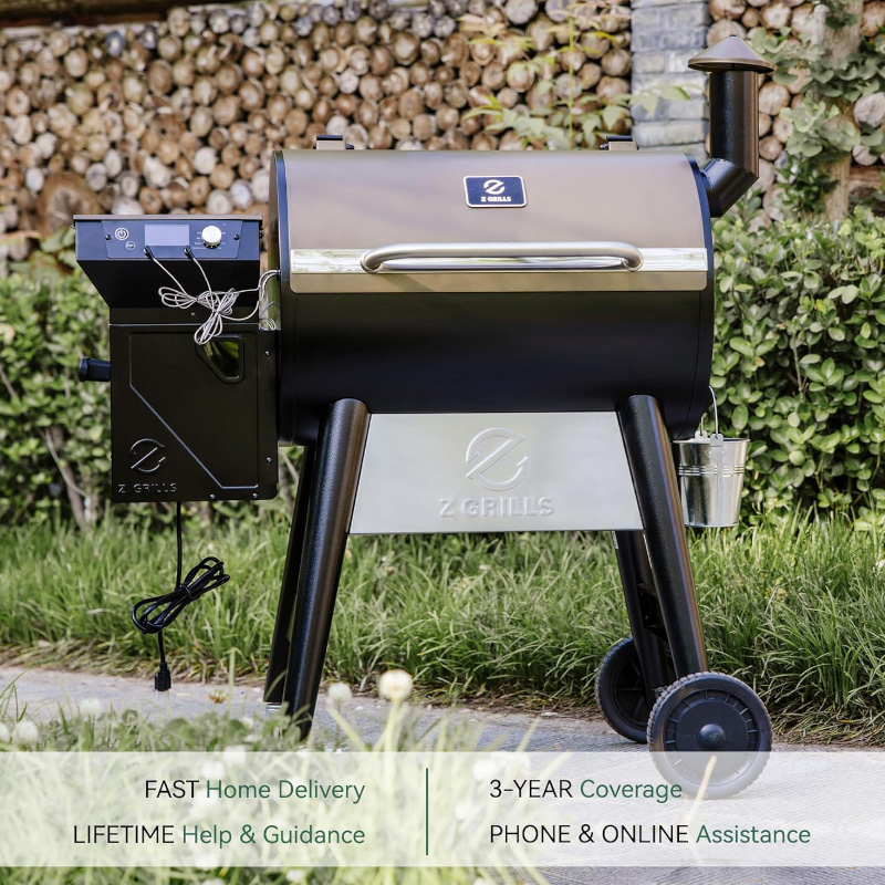 Z GRILLS 7002C Wood Pellet Grill Smoker 7002C with Guarantee – Perfect for Outdoor Cooking and Grilling Enthusiasts
