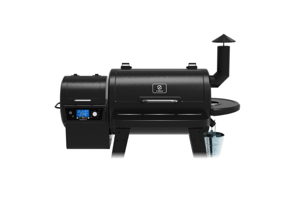 Z GRILLS ZPG-450A Wood Pellet Grill & Smoker showcasing its sleek design and versatile cooking features for outdoor grilling and smoking enthusiasts.